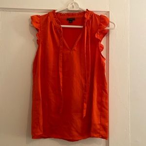 Ann Taylor Factory orange sleeveless blouse